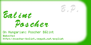 balint poscher business card